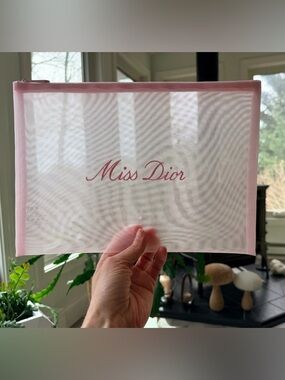 Miss Dior Pink Mesh Cosmetic Pouch.